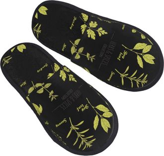 Generic Slippers For Men Herbs And Spices Ladies House Slippers Comfy Warm Home Shoes, For Indoor Outdoor, Travel, Hotel, M