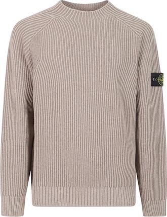 Stone Island Jersey de cuello redondo de corte holgado con mangas ragl&aacute;n - Knitwear - Hombre - Beige - 2XL