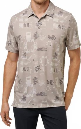 Travis Mathew Featherweight Polo In Island Fossil