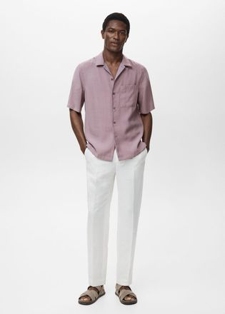 Mango Camicia lyocell con tasca viola - Uomo - XL - MANGO MAN
