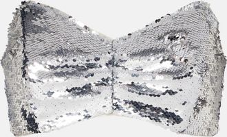 Simone Rocha Top a fascia con paillettes