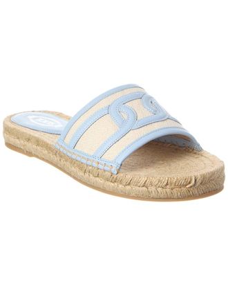 Tod's Tods Canvas & Leather Sandal