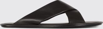 Saint Laurent Sandali slide Carlyle in pelle di vitello liscia