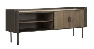 Mauro Ferretti Mueble de tv de metal y madera marr&oacute;n 150x42x58 cm