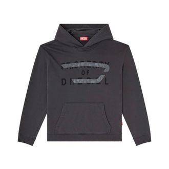 Diesel Hoodies, male, Gray, Size: XL S-Norman Hood