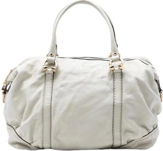 Gucci Pre-owned Handbags, female, White, Size: ONE SIZE Pre-owned Boston Bag
