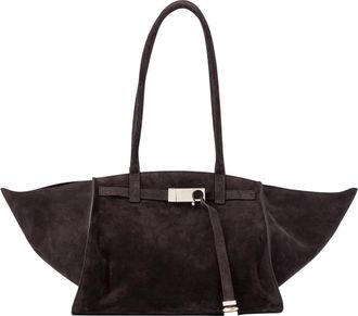 Benedetta Bruzziches Su&egrave;de leren tas met trekkoordsluiting - Dames - Shoppers - Bruin - ONE Size - Su&egrave;de - Tassen
