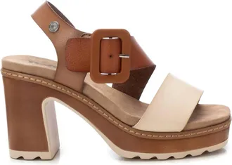 Xti Womens Refresh Sandals With Block Heel In Taupe