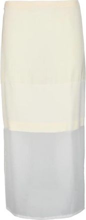 Sportmax Long Skirt Viscose - Cream