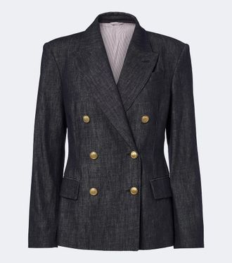 Brunello Cucinelli Double-breasted denim blazer