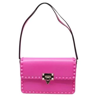 Valentino Pre-owned Rockstud23 East West Shoulder Bag - Dames - Pre-owned - Roze - Maat: ONE Size Leer