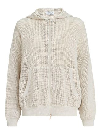 Brunello Cucinelli Brunello Cucinelli Strickjacke mit Kapuze aus Baumwolle