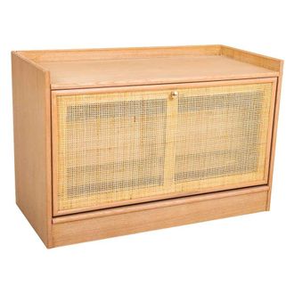 Wanderlust Deco Banqueta Zapatero De Mdf Y Rejilla Marr&oacute;n 80x38x53