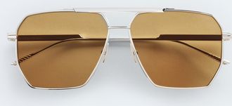 Bottega Veneta Classic Aviator Sunglasses - Brown - Man - U
