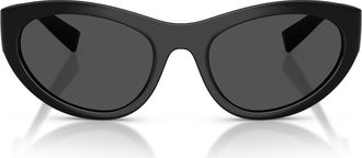 Dolce & Gabbana 54mm Cat Eye Sunglasses in Black /Dark Grey at Nordstrom