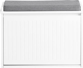 SoBuy Banco zapatero con 1 cajón mdf blanco