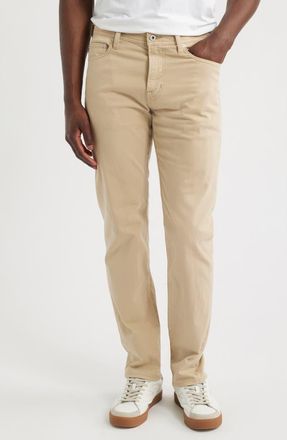 AG - Adriano Goldschmied Tellis Stretch Sateen Modern Slim Pants in Dune Khaki at Nordstrom, Size 33 X 32
