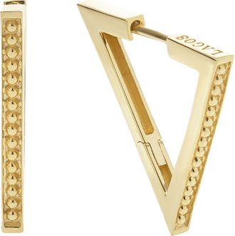 Lagos 18K Gold Caviar Triangle Earrings at Nordstrom