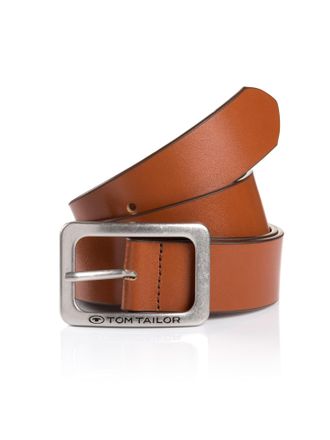 Tom Tailor Lederg&uuml;rtel TOM TAILOR TTEVE, Damen, Gr. 75, braun (cognac), Rindsleder, G&uuml;rtel Lederg&uuml;rtel, 4 cm breiter Damen Lederg&uuml;rtel, kalssiches Must-Have