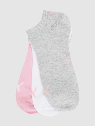 Puma Sneakersocken mit Label-Details im 3er-Pack in Pink, Größe 35/38