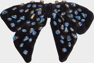 Lele Sadoughi Candy Oversized Velvet & Crystal Bow Barrette