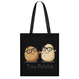 Generic Two Potatos With Glasses Womens Tote Casual Shopping Bag Lightweight Shoulder Bags Hobos Handbag for Work Travel Daily 35x40cm