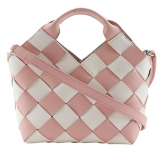Loewe Pre-owned Loewe Mini Woven Calfskin Gingham Surplus Basket Bag Ladies 9MCF1PT82A6GVYHB