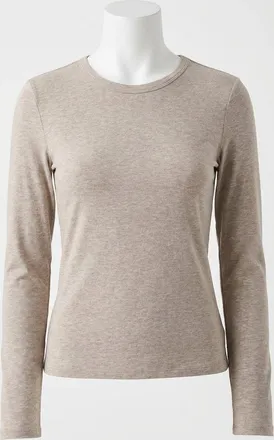 Z Supply Second Skin Crew Tee In Natural Heather
