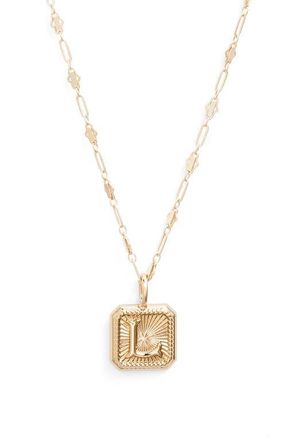 Miranda Frye Harlow Initial Pendant Necklace in Gold - L at Nordstrom
