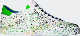 Maceoo Mens Casual Multi Shoe In White With Paint Splatter