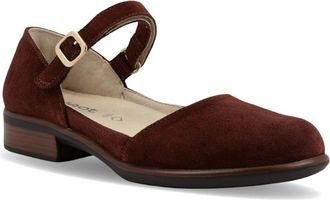 Naot Aniham Ankle Strap Flat in Cabernet Suede at Nordstrom, Size 36