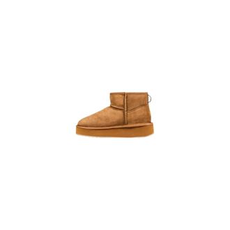 Emu Leren enkellaarzen met ritssluiting aan de zijkant - Dames - Schoenen - Beige - Maat: 41 EU Leer