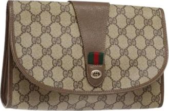 Gucci Pre-owned Clutches, female, Beige, Size: ONE SIZE Pre-owned Plastic Clutch