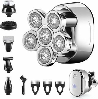 OEM Afeitadora El&eacute;ctrica Para Hombre, Afeitadora Rotativa Usb, Inal&aacute;mbrica, Afeitadora El&eacute;ctrica Resistente Al Agua, Recortadora De Barba