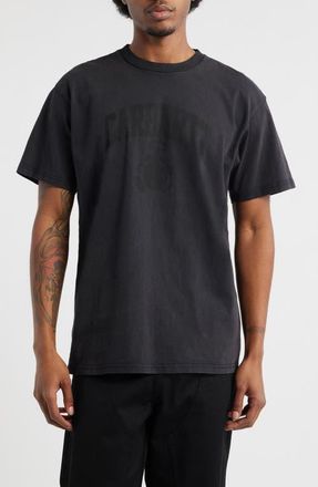 Carhartt Work in Progress Faded Ponds Corps Organic Cotton Graphic T-Shirt in Black (Heavy Stone Wash) at Nordstrom, Size Small