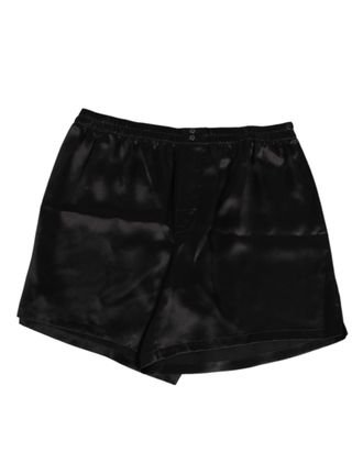 Dolce & Gabbana Black Silk Satin Elastic Men Boxer Short Mens Swimwear