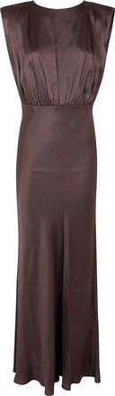 Semicouture Satin Long Dress