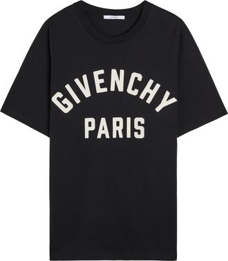 Givenchy Logo-appliqu&eacute;d Cotton T-shirt - Navy - XL