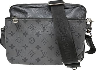 Louis Vuitton Trio Messenger Reverse Monogram Eclipse Canvas Black Canvas Handbag (Pre-Owned)