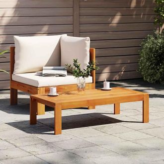 vidaXL Sof&aacute;s De Jard&iacute;n 2 Pzas Con Cojines Madera Maciza Acacia Vidaxl