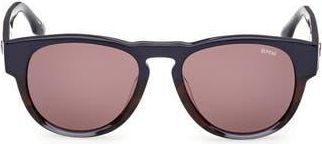 BMW 53mm Round Sunglasses in Havana/Other /Roviex at Nordstrom Rack