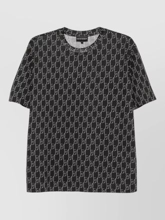 Emporio Armani printed crew neck short sleeve shirt