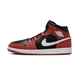 Nike Air Jordan 1 Mid Mens Trainers DQ8426 (Black/White/Gym Red 061) UK 11 (EU 46)