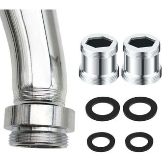 OEM 2 Adaptadores Universales Para Grifo, Conectores De Aireador De Lat&oacute;n Con Rosca Macho Y 4 Arandelas Para Grifos De Cocina, Ba&ntilde;o Y Jard&iacute;n (m20-m22) - C