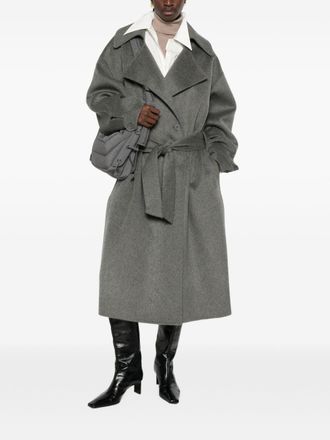 032c Wool Blend Notched-Lapel Coat - Grey