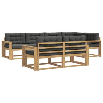 vidaXL Conjunto De Sof&aacute;s De Exterior 6 Pcs Blanco Y Antracita Vidaxl
