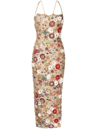 Rachel Gilbert Francesca sequin-embellished gown - women - Nylon - 2 - Neutrals