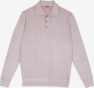 Barena Lang&auml;rmeliges Polohemd Pevaron Brunal Tortora