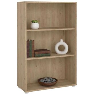 Dmora Libreria Sparto, Scaffale da ufficio, Mobile portalibri, Biblioteca, 80x34 h124 cm, Rovere - Dmora