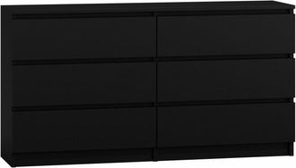 Topeshop Aster - C&oacute;moda De 6 Cajones Para Dormitorio, Sal&oacute;n O Despacho - 138x40x75cm - Estilo Escandinavo